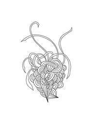 doodle pattern with waves and lines vector image