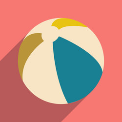flat with shadow icon and mobile application beach vector image