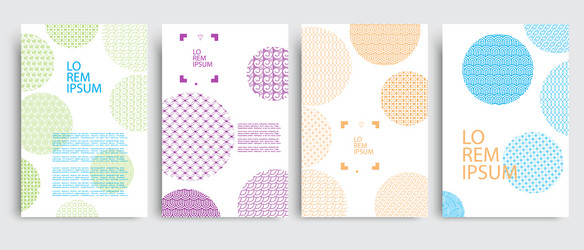 Geometric Circle Pattern Set vector image