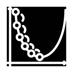 gradient descent algorithm glyph icon vector image