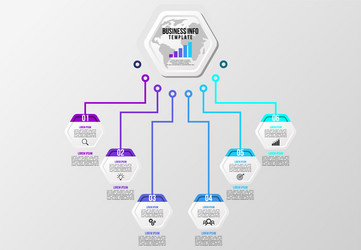 infographic design template with options steps vector image