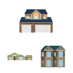 isolated object building and front symbol vector image