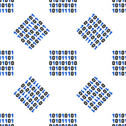 line binary code icon isolated seamless pattern vector image