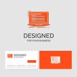 business logo template for code coding computer vector image