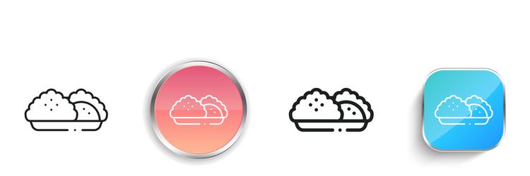 gujjia icon thin linear regular and button style vector image