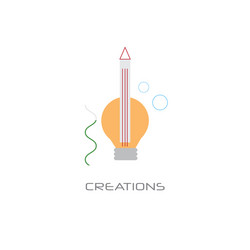 Light bulb pencil icon new creative business idea vector