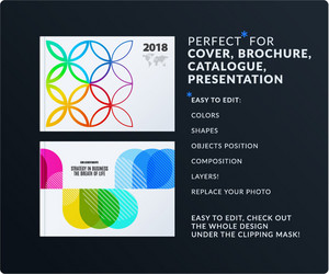 Presentation abstract set of modern vector