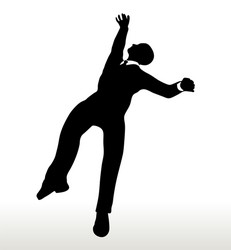 silhouette of businessman falling Vector Image