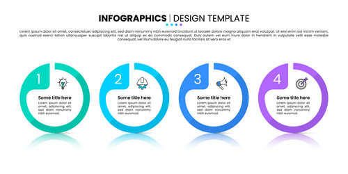 Workflow Diagram Template - 4 Steps vector image