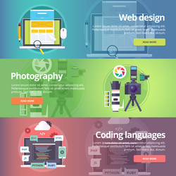 Digital Photography & Coding Concepts vector image