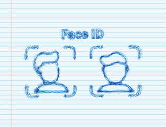 face recognition concept design can use for web vector image