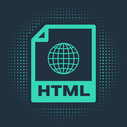 green html file document download button vector image