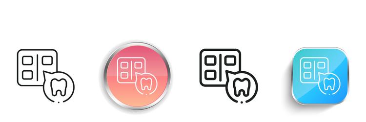 gum icon thin linear regular and button style vector image