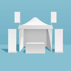 Promotion tent realistic concept vector