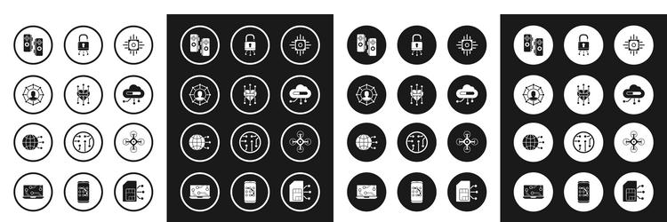 set processor project team base gamepad vector image