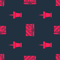 set push pin and city map navigation on seamless vector image