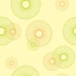 Yellow seamless pattern with round elements vector