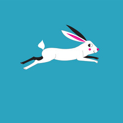 Rabbit ran over the turtle design Royalty Free Vector Image