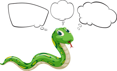 a snake with empty callouts vector image