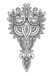 Asian Paisley Amulet Vector Image