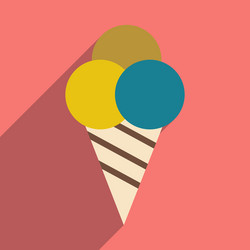 flat with shadow icon and mobile application ice vector image