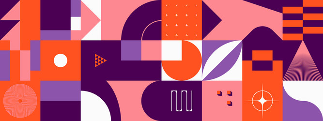horizontal abstract pattern design vector image