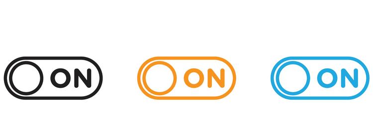 toggle switch logo set collection for web app ui vector image
