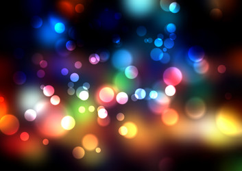 Abstract background with colourful bokeh lights vector