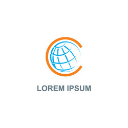 Sphere digital world globe logo concept design Vector Image