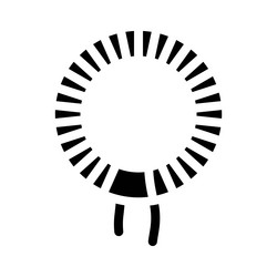 Inductor electronic component glyph icon vector