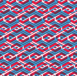 Seamless pattern with parallel intertwine rhombs vector