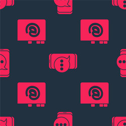 set address book and chat messages notification vector image