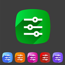 filter sort settings icon flat web sign symbol vector image