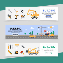 Flat industry horizontal banners Royalty Free Vector Image