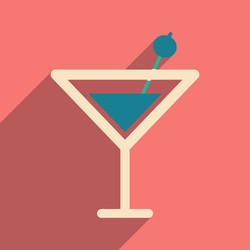flat with shadow icon and mobile application vector image