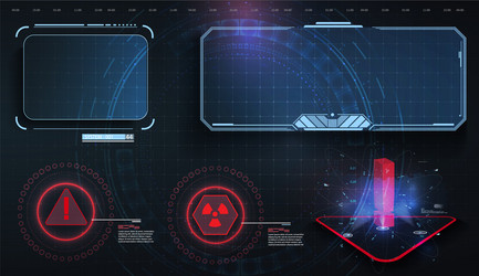 Hud ui gui futuristic frame user interface Vector Image