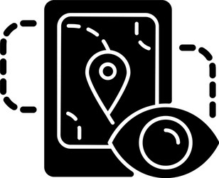 location tracking black glyph icon vector