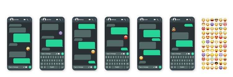 Messaging App UI - Chat Bubble vector image