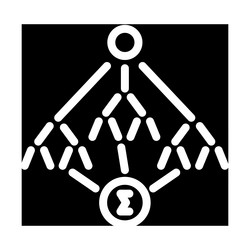 random forest algorithm glyph icon vector image