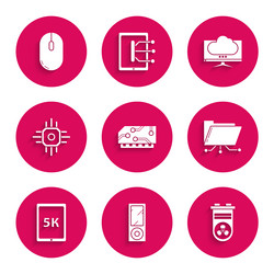 Set ram random access memory music player video vector