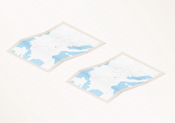 Two versions of a folded map liechtenstein vector