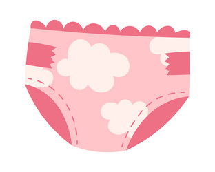 Baby diaper clothes Royalty Free Vector Image - VectorStock