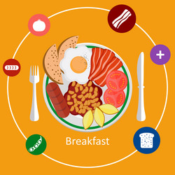 concepts for breakfast time vector image
