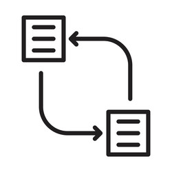 data transfer icon ideal for network vector image