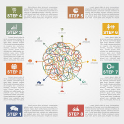 infographic report template with text and icons vector image