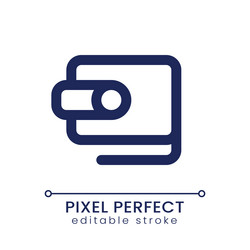 wallet pixel perfect linear ui icon vector image