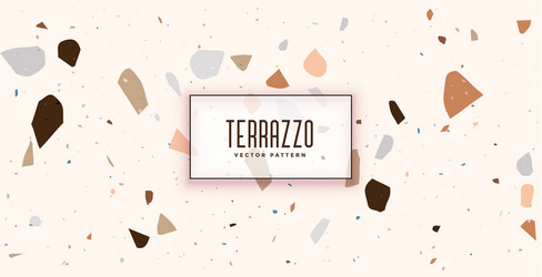 white terrazzo shape pattern texture background vector