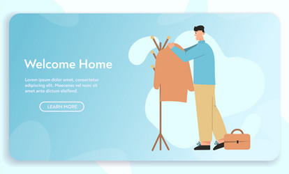 banner welcome home concept vector