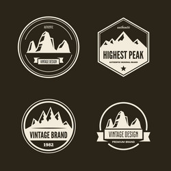 Mountain Adventure Logos Vector Image