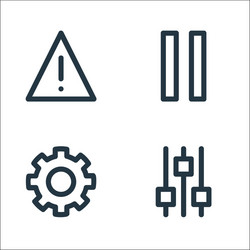User interface line icons linear set quality vector